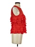 DKNY 100% Silk Red Sleeveless Silk Top Size 6 - photo 4
