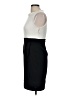 Glam Color Block Ivory Cocktail Dress Size M - photo 5