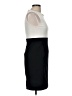 Glam Color Block Ivory Cocktail Dress Size M - photo 4