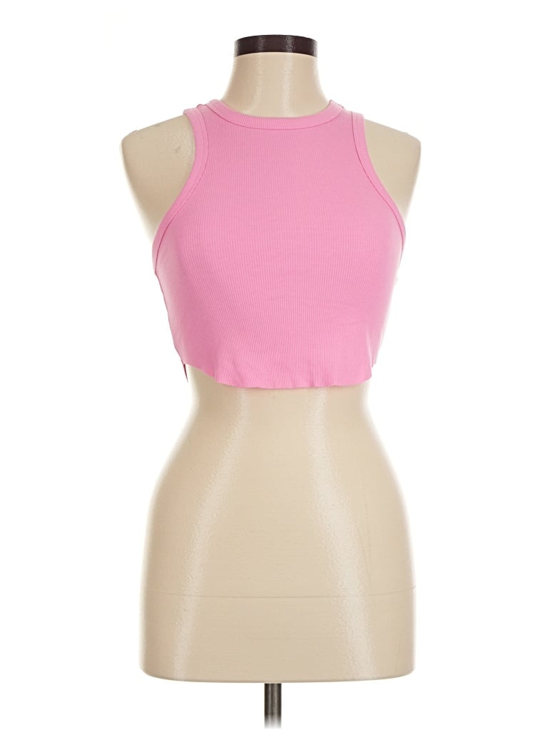 Pre-owned Wild Fable Tank Top Pink Halter Neckline Tops