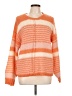 Polagram Stripes Orange Pullover Sweater Size L - photo 1