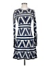 BCBGMAXAZRIA Graphic Blue Casual Dress Size S - photo 1