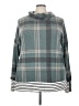 Lovely Melody Plaid Teal Turtleneck Sweater Size 3X - photo 1