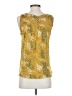 Ann Taylor LOFT 100% Polyester Yellow Sleeveless Blouse Size S - photo 2