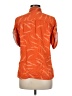 Equipment 100% Viscose Print Orange Short Sleeve Blouse Size M (estimated) - photo 2