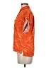 Equipment 100% Viscose Print Orange Short Sleeve Blouse Size M (estimated) - photo 5