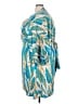DIARRABLU 100% Polyester Print Blue Casual Dress Size 3X - photo 5