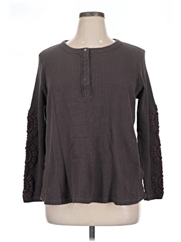 LOGO by Lori Goldstein Long Sleeve Top (view 1)