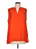 Chaus 100% Polyester Orange Sleeveless Blouse Size L - photo 1