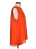 Chaus 100% Polyester Orange Sleeveless Blouse Size L - photo 4