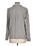 Next Print Silver Long Sleeve Blouse Size 10 - photo 2