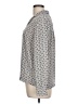Next Print Silver Long Sleeve Blouse Size 10 - photo 5