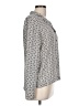 Next Print Silver Long Sleeve Blouse Size 10 - photo 4