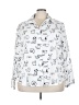 Unbranded Animal Print White Long Sleeve Blouse Size 4X - photo 1
