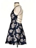 Lulus 100% Polyester Floral Gray Blue Cocktail Dress Size XS - photo 5
