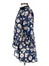 Bar III 100% Polyester Floral Blue 3/4 Sleeve Blouse Size XS - photo 5