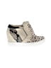 Not Rated Animal Print Ivory Wedges Size 8 1/2 - photo 1