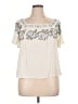 Cloud Chaser 100% Rayon Ivory Short Sleeve Blouse Size XL - photo 1