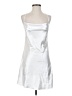 Unbranded 100% Polyester Metallic Silver Cocktail Dress Size S - photo 1