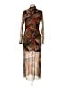 ALLSAINTS Graphic Brown Cocktail Dress Size 6 - photo 1