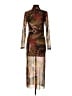 ALLSAINTS Graphic Brown Cocktail Dress Size 6 - photo 2