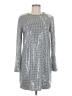 Sanctuary Metallic Houndstooth Silver Casual Dress Size M - photo 1