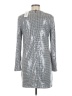 Sanctuary Metallic Houndstooth Silver Casual Dress Size M - photo 2