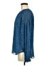 Ann Taylor 100% Polyester Blue Long Sleeve Blouse Size M - photo 5