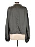 Line & Dot 100% Polyester Gray Long Sleeve Blouse Size L - photo 2