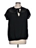 Go International Black Short Sleeve Blouse Size L - photo 1