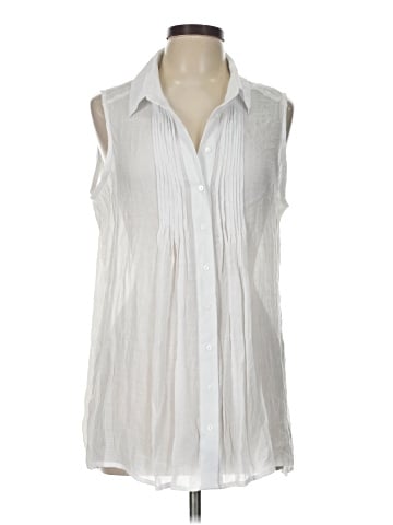 Fever Sleeveless Button-Down Shirt (view 1)