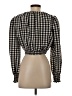 Zara Checkered-gingham Black Long Sleeve Blouse Size S - photo 2