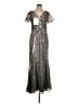 Mac Duggal 100% Polyester Gray Cocktail Dress Size 10 - photo 1