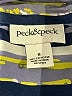 Peck & Peck 100% Polyester Stripes Blue 3/4 Sleeve Blouse Size M - photo 7