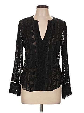 Rebecca Taylor Long Sleeve Silk Top (view 1)