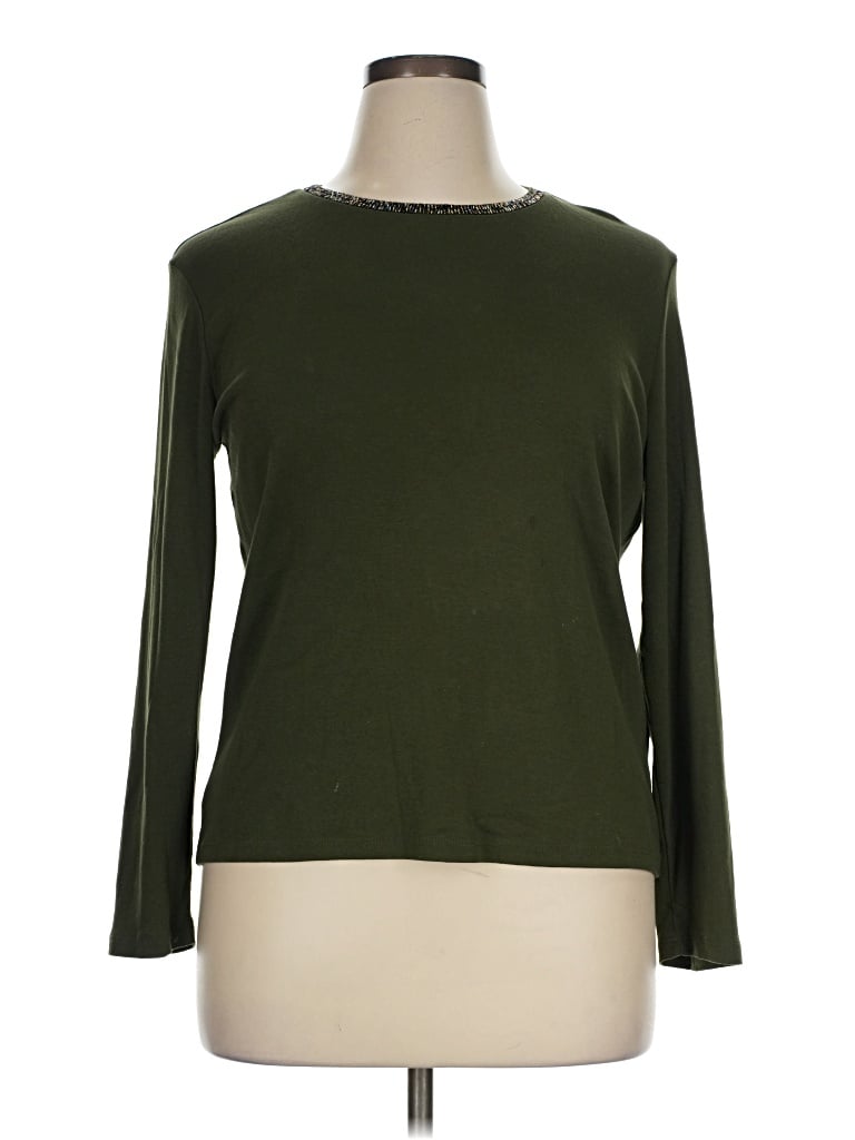 Pre-owned Talbots Long Sleeve T-shirt In Green