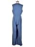 Shein 100% Polyester Solid Blue Jumpsuit Size L - photo 2