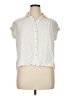 Rose + Olive 100% Rayon Ivory Sleeveless Button-Down Shirt Size XL - photo 1