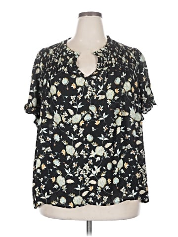 Rose + Olive Short Sleeve Blouse (view 1)