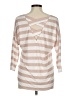 Nux Stripes Tan 3/4 Sleeve Top Size M (estimated) - photo 2