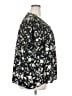 Rose + Olive 100% Polyester Black Short Sleeve Blouse Size 2X - photo 4