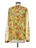 CAbi 100% Polyester Yellow Long Sleeve Blouse Size S - photo 2
