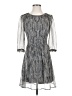 Ella Moss 100% Silk Chevron-herringbone Gray Cocktail Dress Size S - photo 1