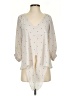 Fab'rik 100% Polyester Polka Dots Ivory 3/4 Sleeve Blouse Size S - photo 1