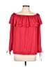 MICHAEL Michael Kors 100% Polyester Red 3/4 Sleeve Blouse Size L - photo 1