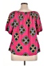 Dalin 100% Polyester Pink Short Sleeve Blouse Size 1X - photo 2