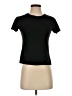 Zara 100% Cotton Black Short Sleeve Turtleneck Size S - photo 1