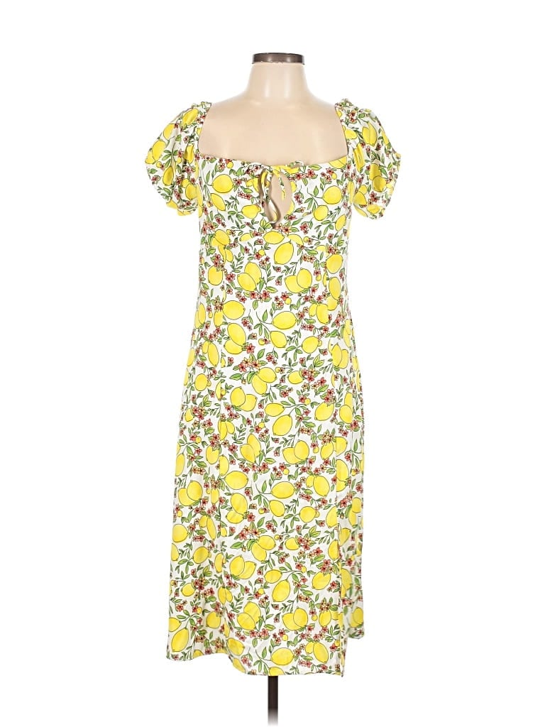 Pre-owned Monteau Casual Dress In Yellow
