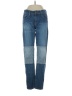 Pilcro and the Letterpress Color Block Blue Jeans Size 27 waist - photo 1