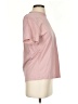 Athleta 100% Cotton Solid Pink Short Sleeve Turtleneck Size S - photo 4